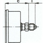 Manometry tylne osiowe średnica: 40 mm, 50 mm